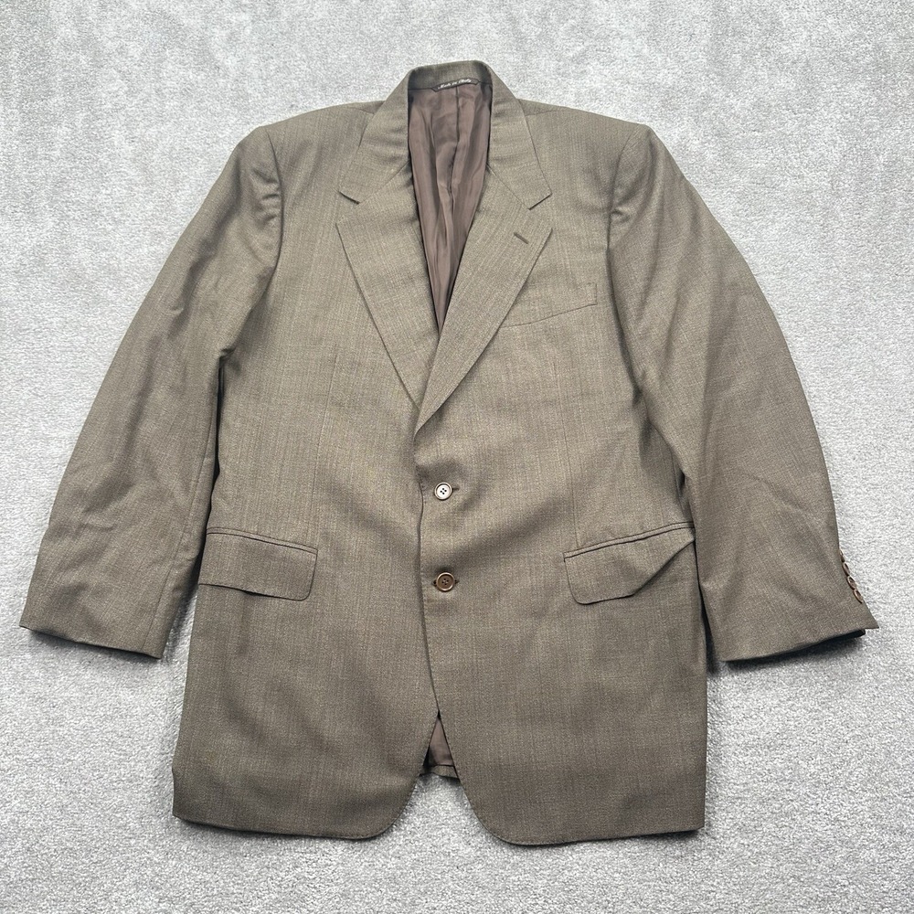 Canali Men's Suit jacket Size Large Brown Wool 2 Button